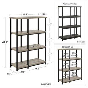 Brown Oak Bookcase J189