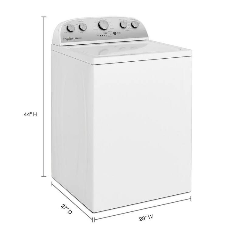 3.8 - 3.9 cu.ft. Top Load Washer in White with Removable Agitator E7685