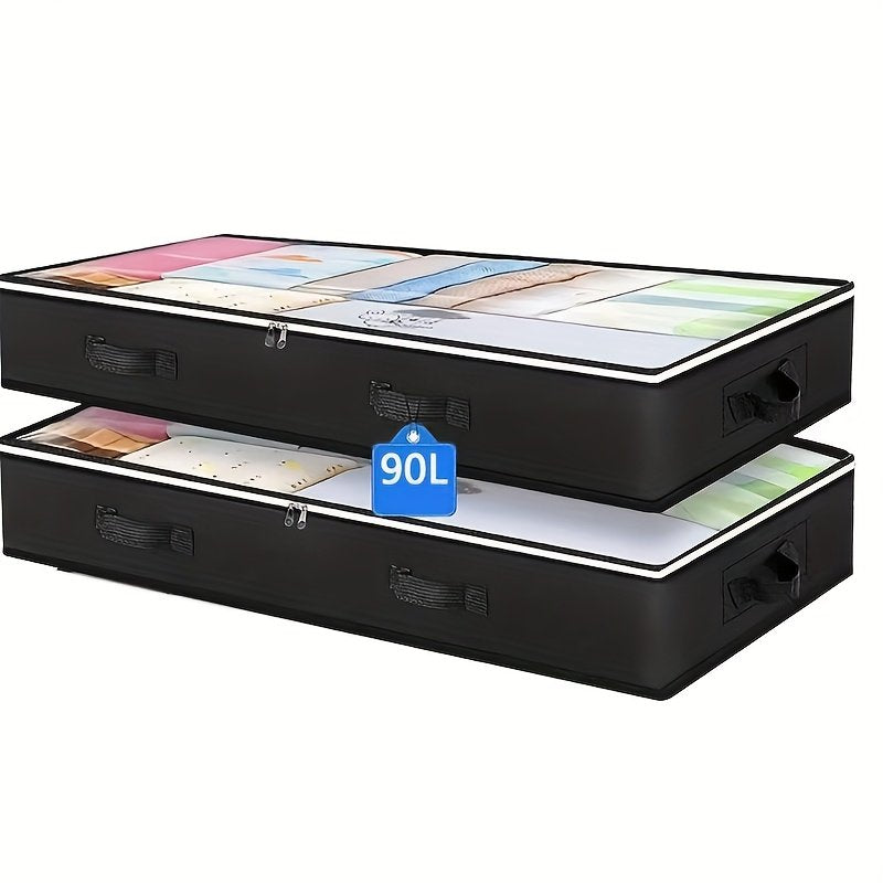 2pcs Heavy-Duty Metal Underbed Storage Bags Y4875