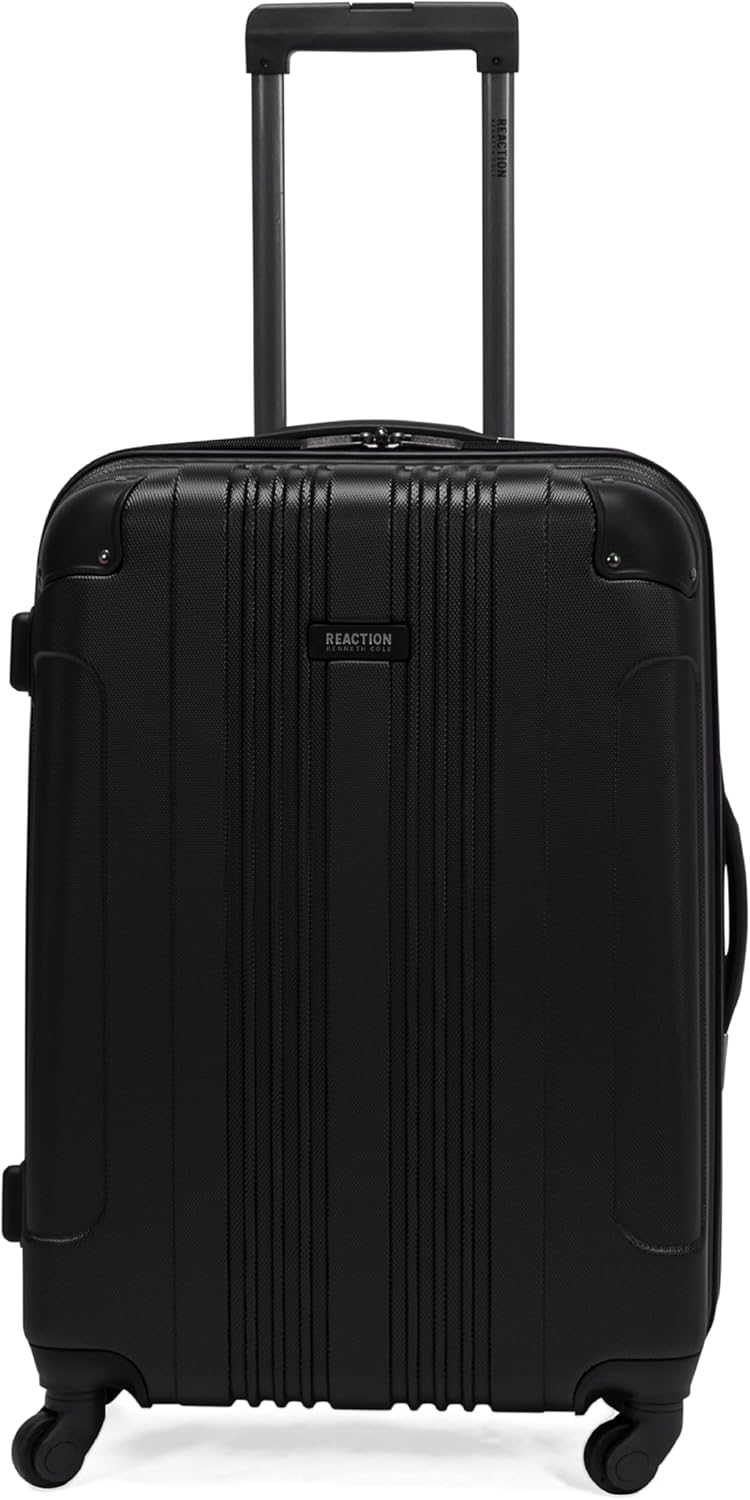 Lightweight Hardshell 4-Wheel Spinner Luggage, Midnight Black, 24-Inch Checked D37716