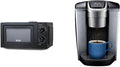 0.6 Cubic Foot 600W Microwave with 6 Power Levels Bundle with Single-Serve K-Cup Pod Coffee Maker W358942