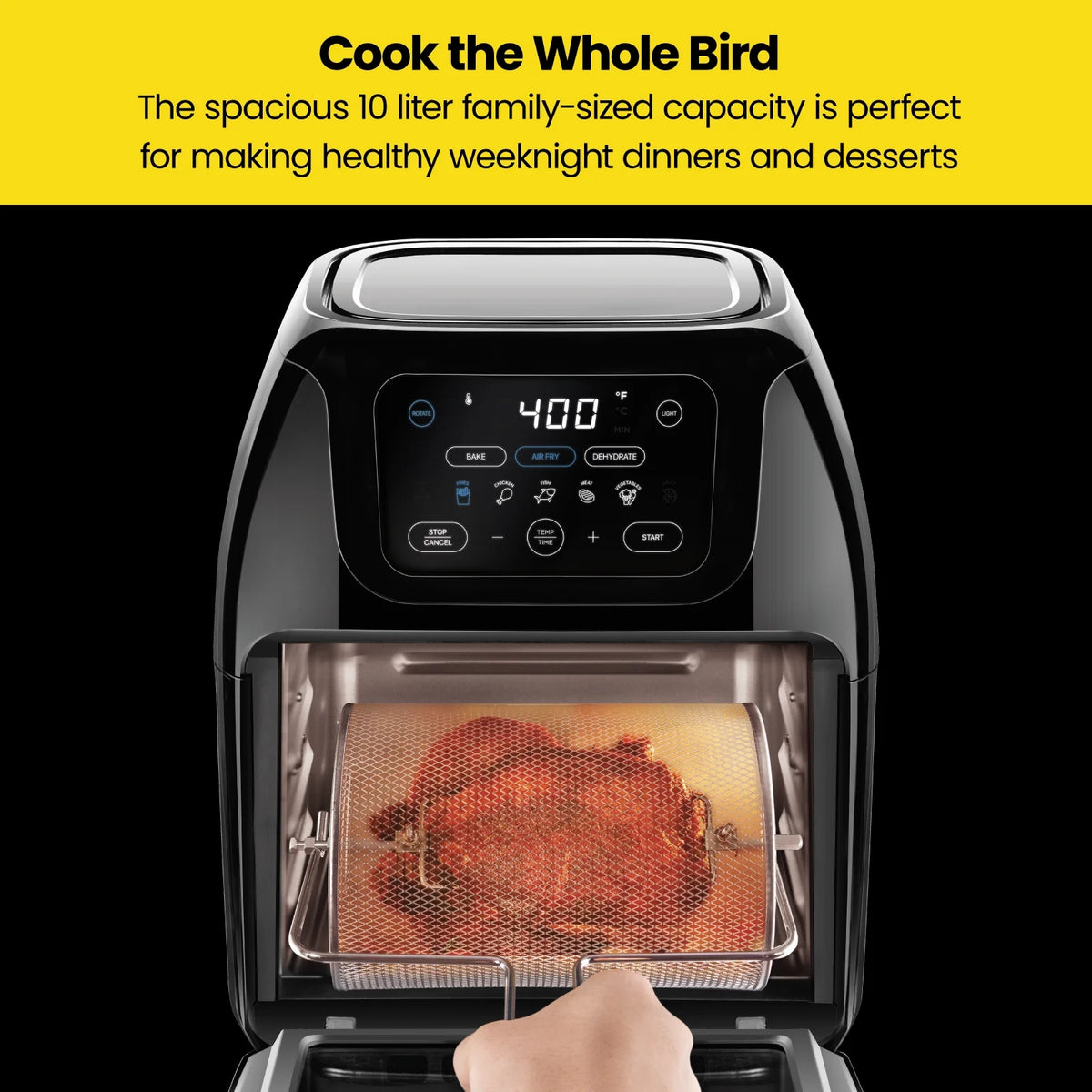 10L Black Digital Air Fryer Oven W63970