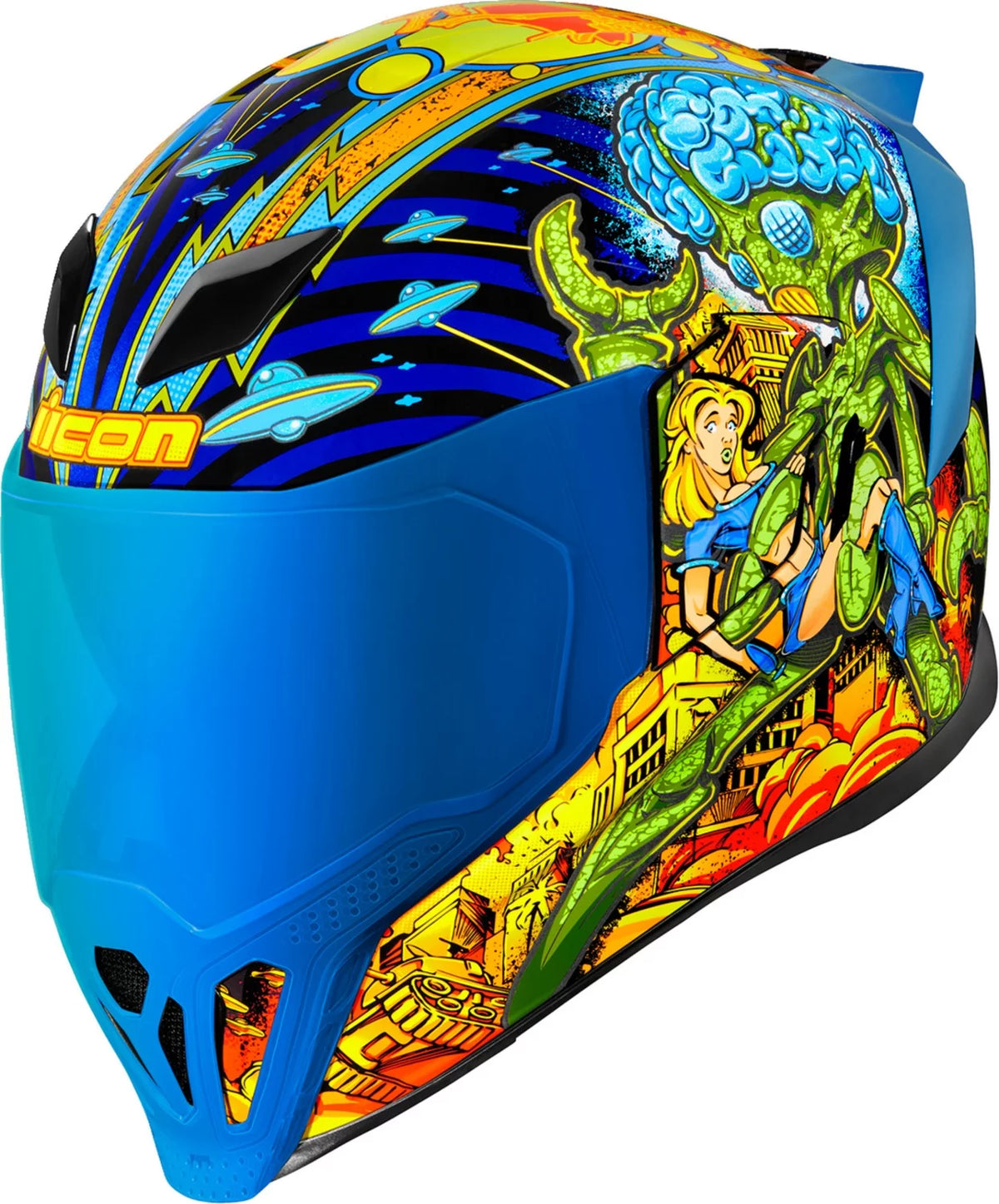 Blue 3XL Motorcycle Helmet Y3751