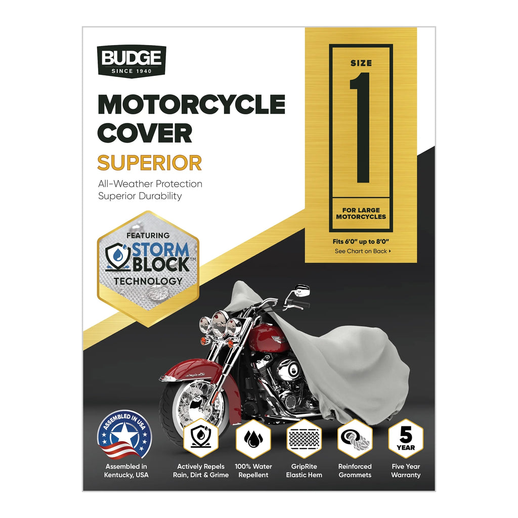 Gray Waterproof Motorcycle Cover M837