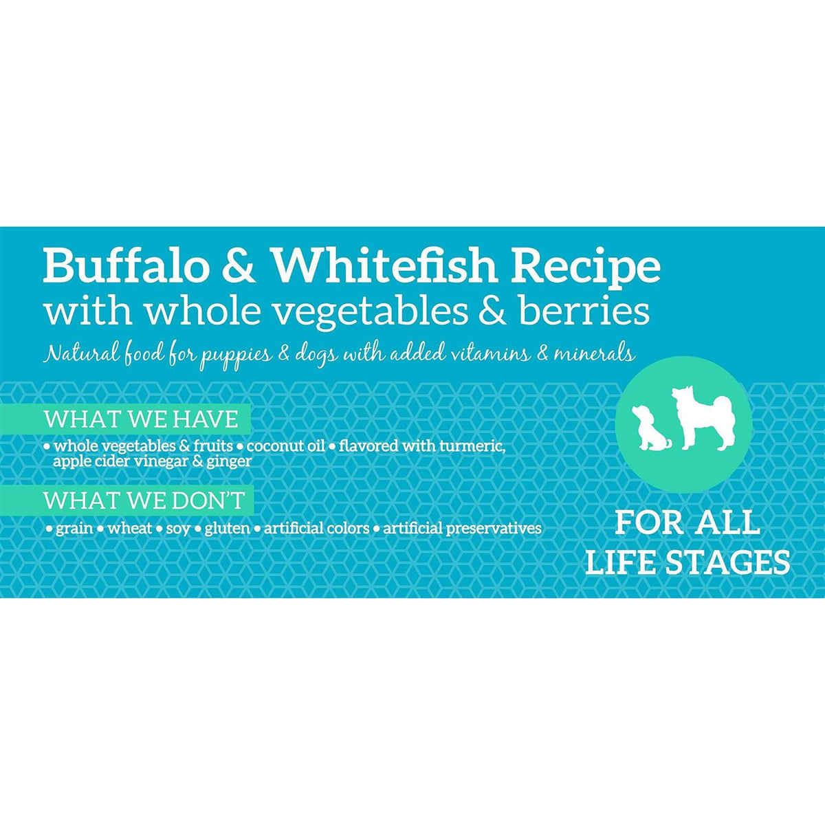 Grain Free Buffalo & Whitefish Dry Dog Food S1113