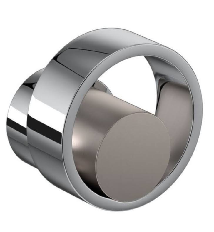 Satin Gold and Polished Chrome Trim with Circular Handle N16538