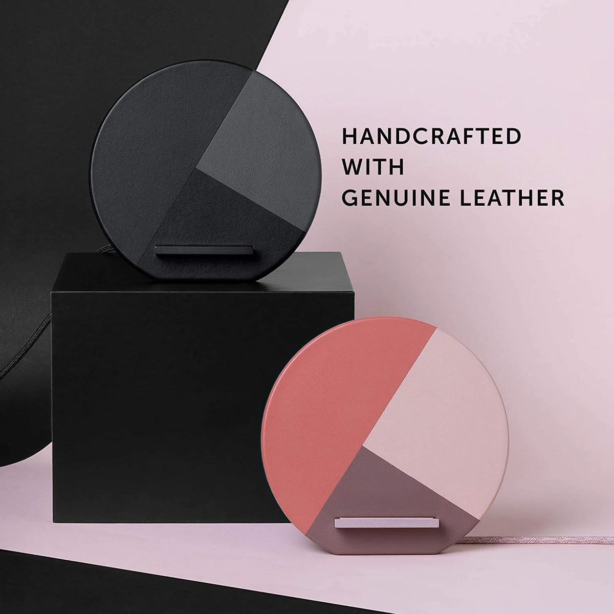 Wireless Charger Stand with Genuine Italian Leather C40111