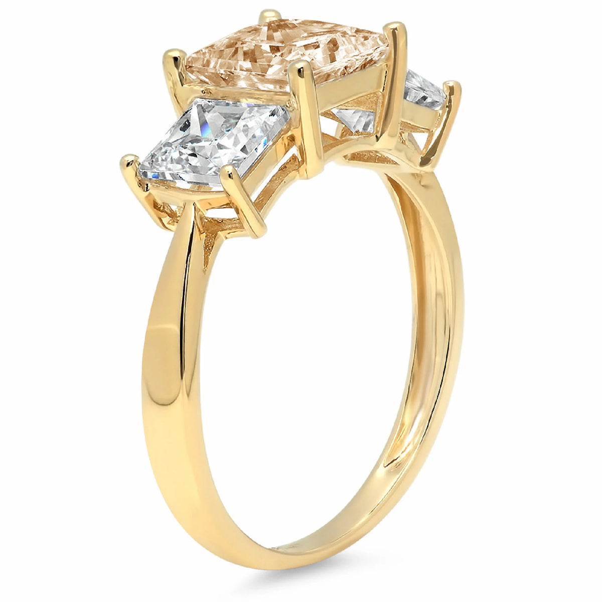 14k Yellow Gold Morganite Three-Stone Ring J238999
