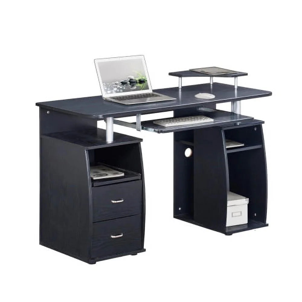Espresso Computer Workstation Desk With Storage Y9951