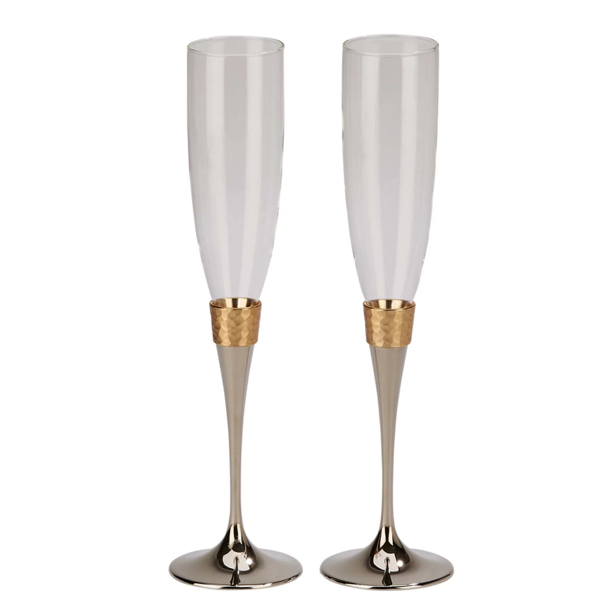 10.5 in. Hammered Flutes - Pair - Gold K561