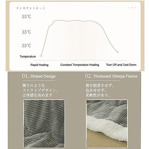 Kotatsu Table Blanket with Electric Heater, Japanese Furniture Futon Floor Table Set, Wooden Coffee Table F6681