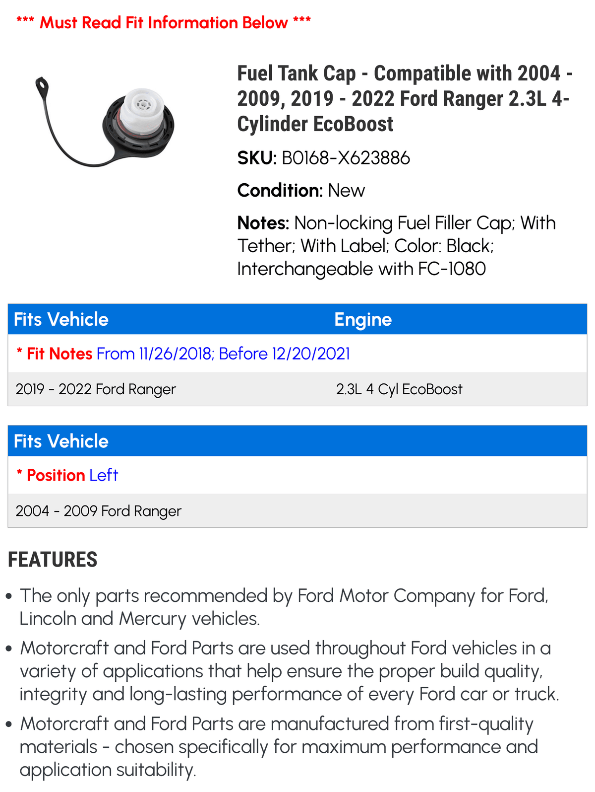 Fuel Tank Cap Z82967