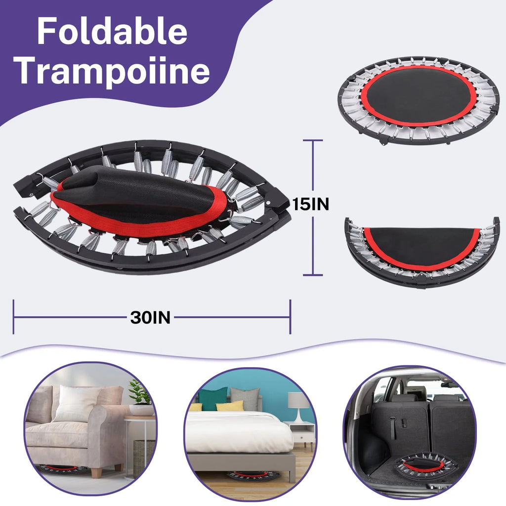 40 Fitness Mini Trampoline with Adjustable Handle H9848