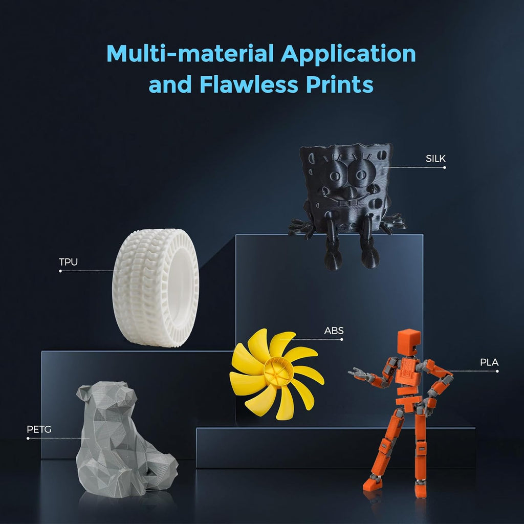 3D Printer with 1KG Silk PLA Blue and Rose B553877