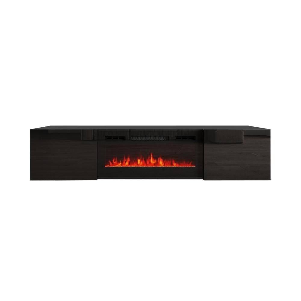 White Wall Mounted Electric Fireplace TV Stand P63857