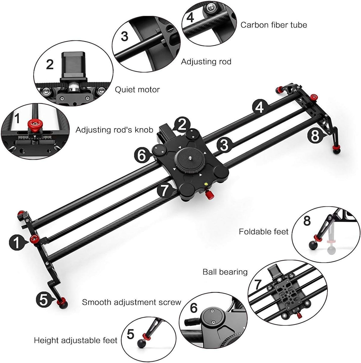31 80cm Camera Slider Rail System C640