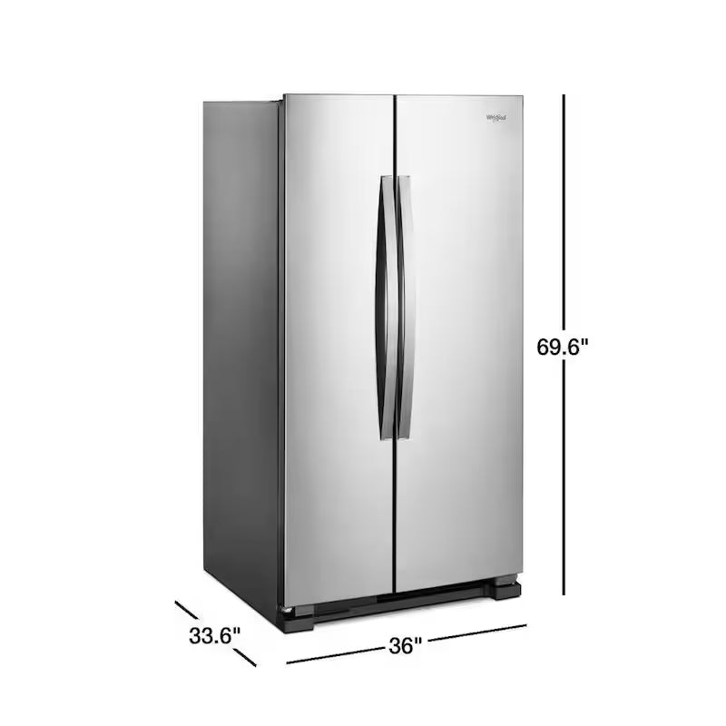 25 cu. ft. Side by Side Stainless Steel Refrigerator E124177