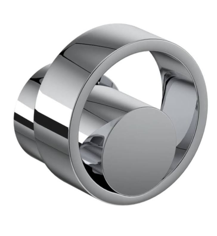 Satin Gold and Polished Chrome Trim with Circular Handle N16538