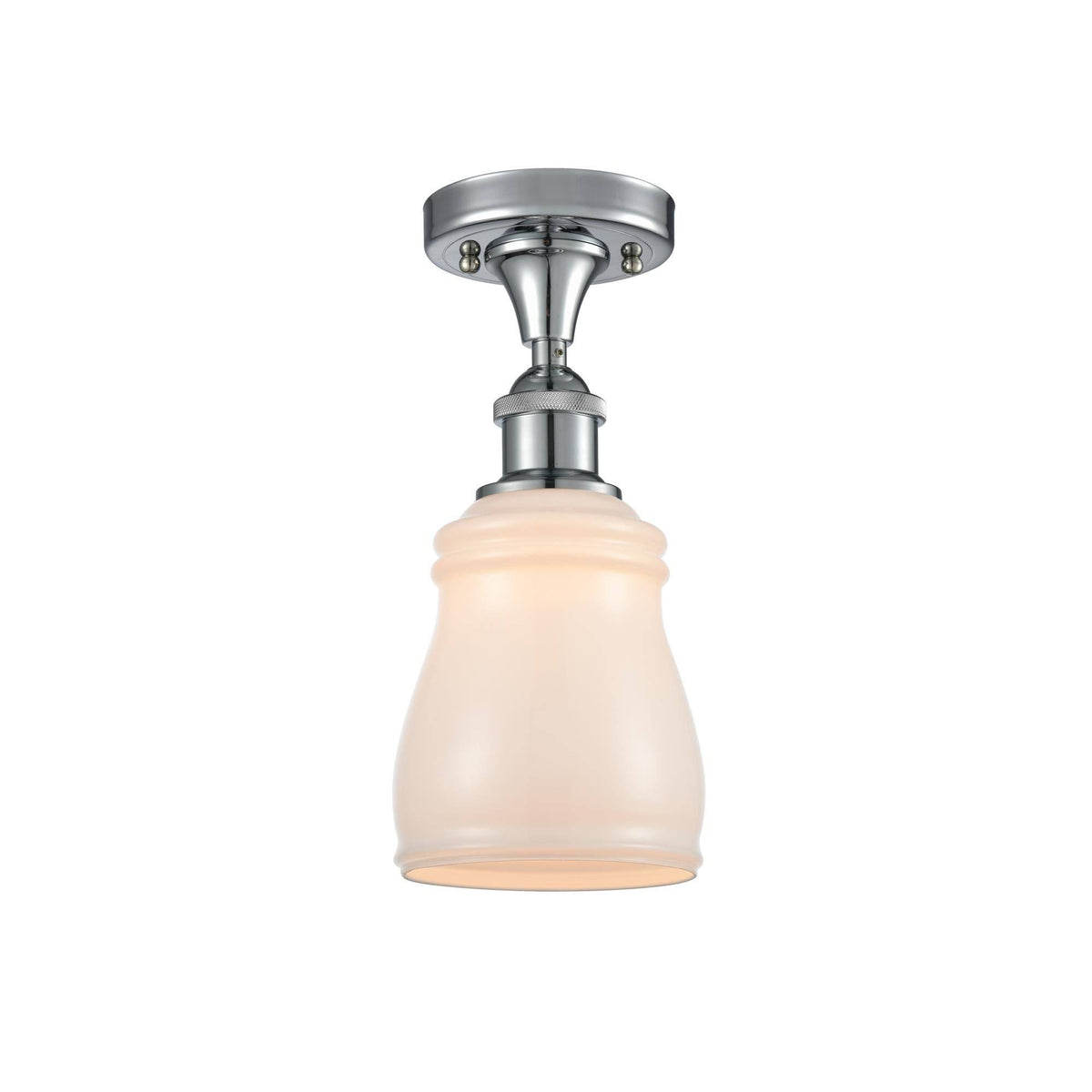 Brushed Satin Nickel 1 Light Semi-Flush Mount R8410