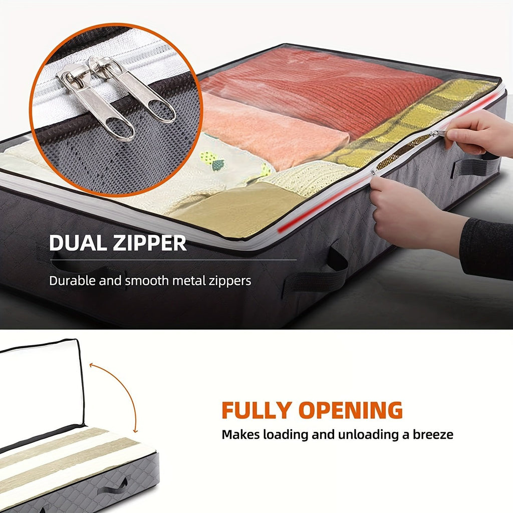 2pcs Heavy-Duty Metal Underbed Storage Bags Y4875