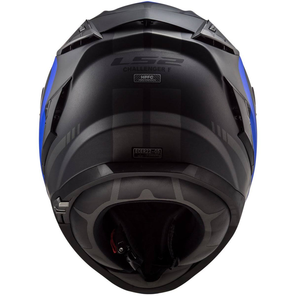 Matte Titanium / Blue 2X-Large Street Helmet E6195