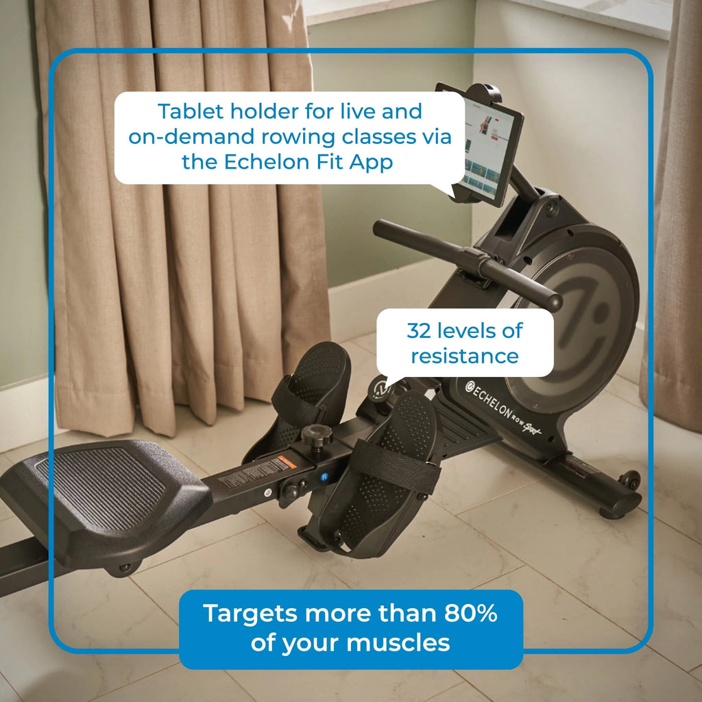 Exercise Rower with 32 Levels of Magnetic Resistance J483319