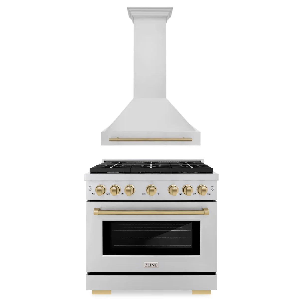 36 In. Gas Range and Range Hood in Stainless Steel F813