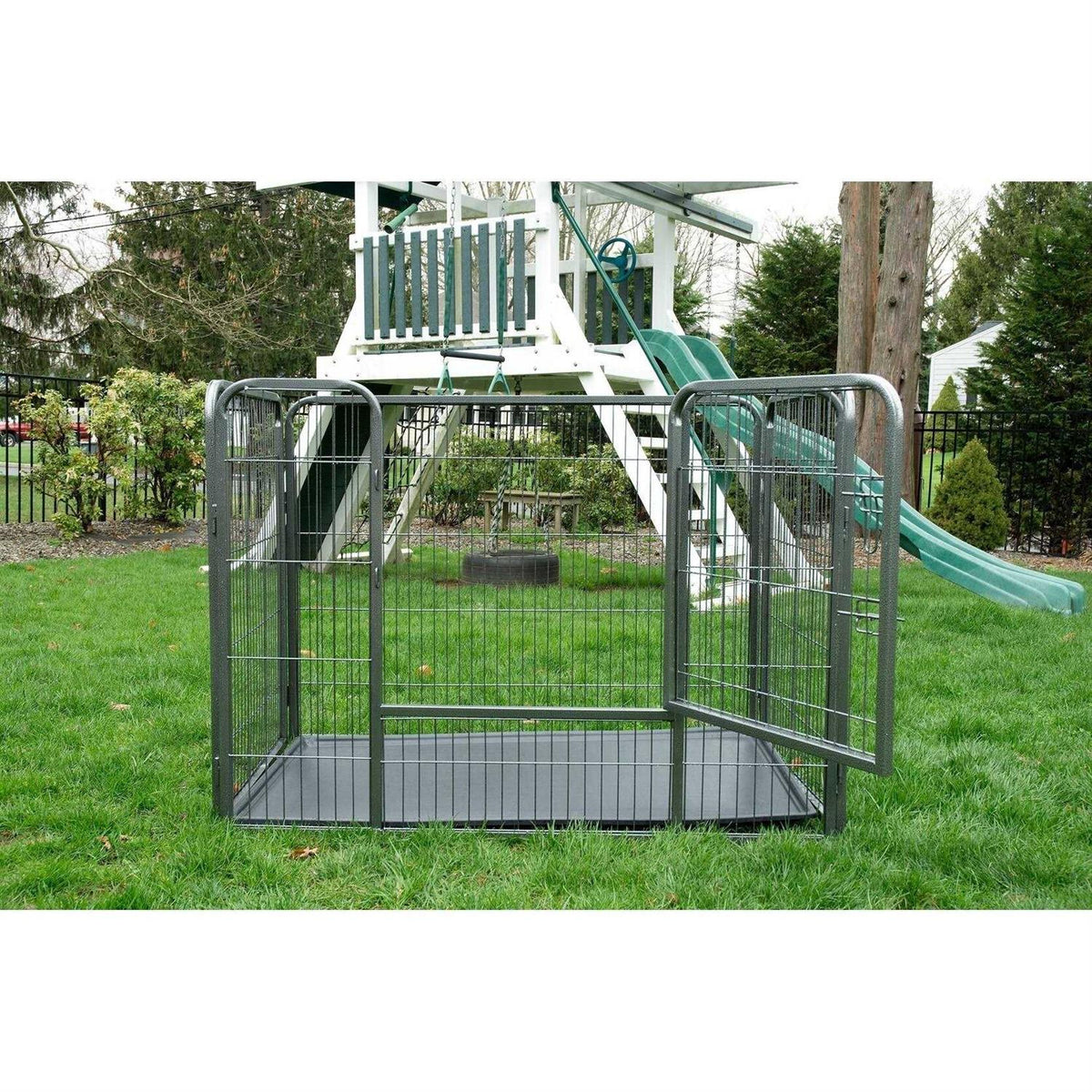 Heavy Duty Rectangle Tube Pet Kennel Crate D967873