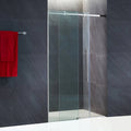 60-Inch Frameless Shower Door with Clear Glass and Stainless Steel M28137