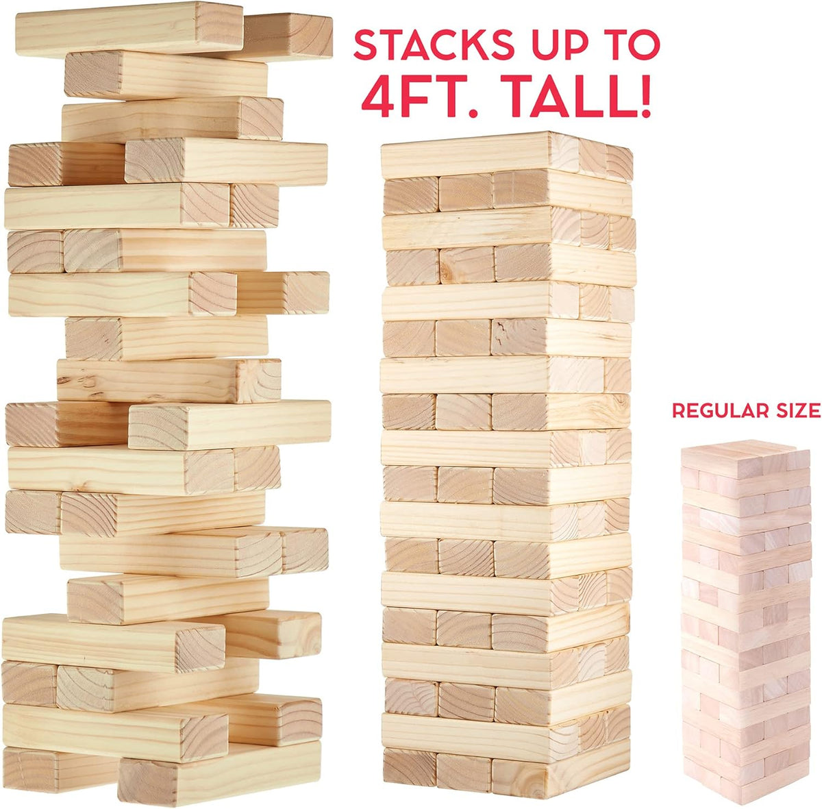 Giant Block Tower Game with Carrying Case H3796