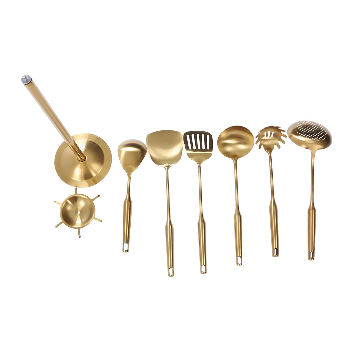 7 Pcs Stainless Steel Cookware Set with Utensil Stand G63727