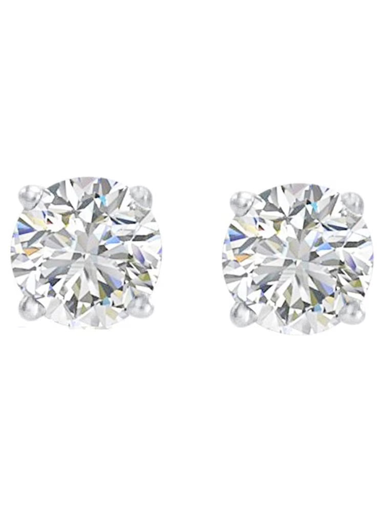14K White Gold Diamond Stud Earrings A502965