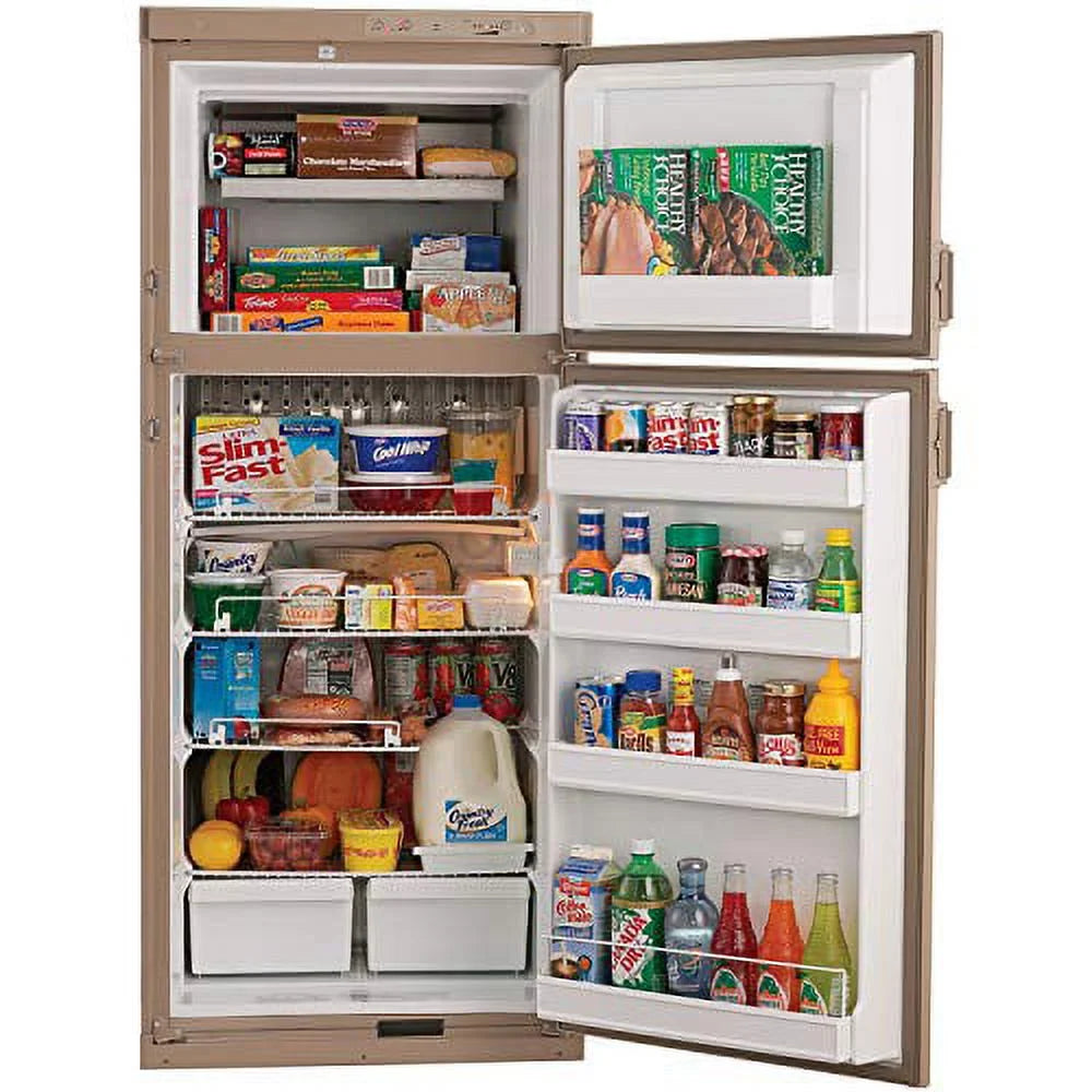 2-Way Double Door Refrigerator with Thermostat Control, Black Metal Frame, 8 Cu Ft S96688