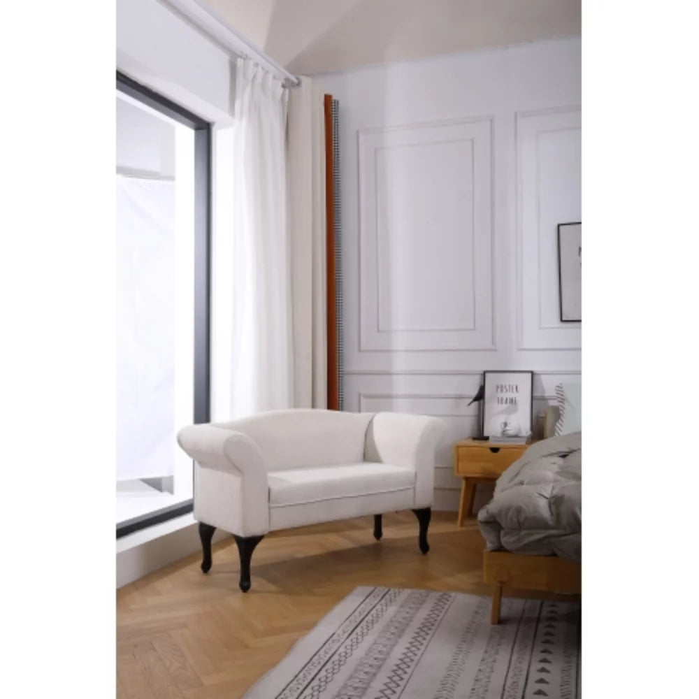 White Small Loveseat Sofa K552456