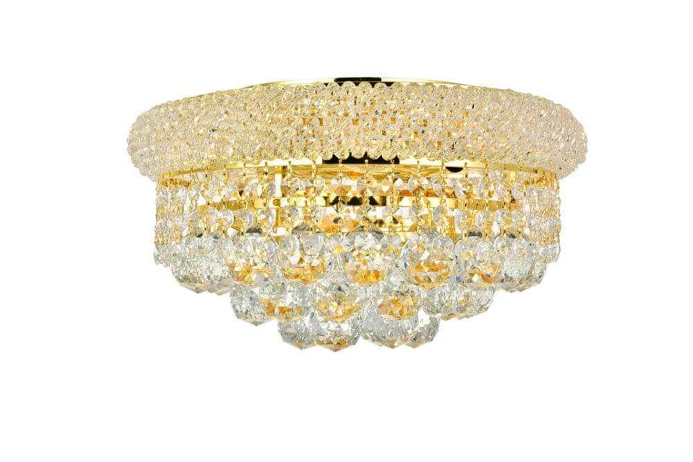 6 Light Gold Flush Mount Crystal E1995
