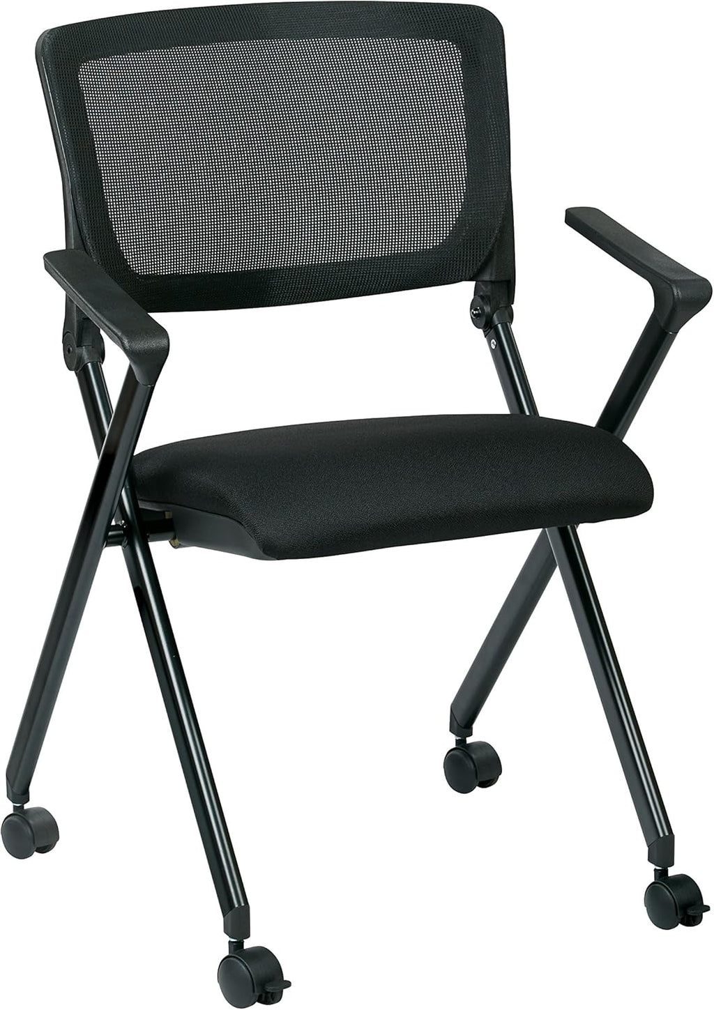 Black Mesh Folding Nesting Chair 2-Pack E18182