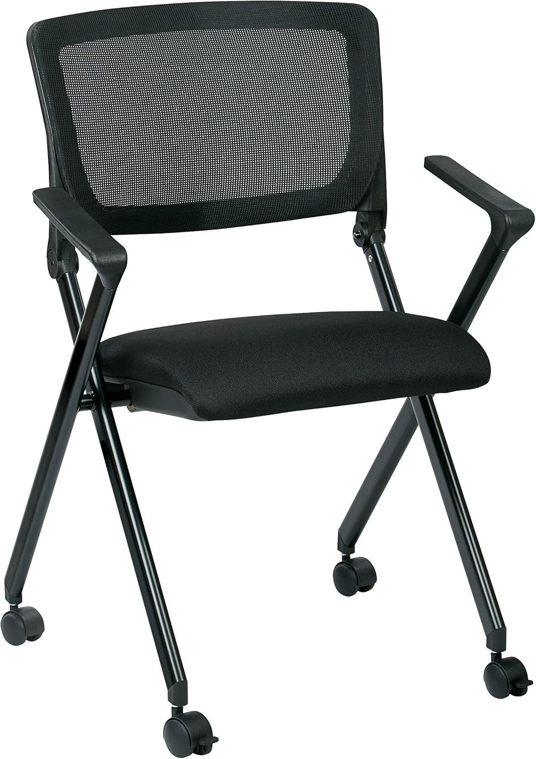 Black Mesh Folding Nesting Chair 2-Pack E18182
