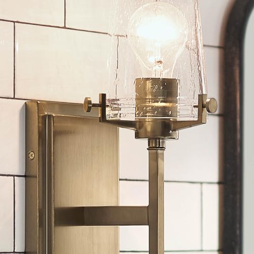 1 Light Wall Sconce with Clear Seeded Glass in Champagne Bronze K999