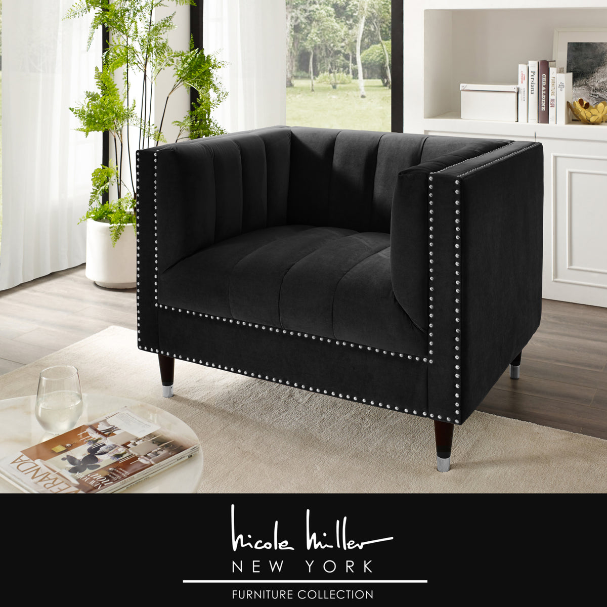 Velvet Club Chair or Sofa with Metal Legs N3960