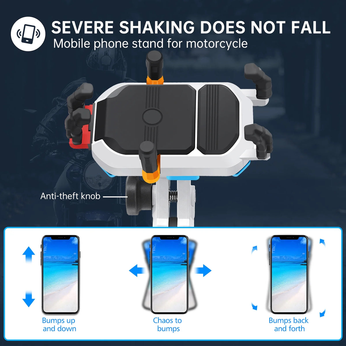 Waterproof Motorcycle Phone Mount Holder with 360° Rotation X952