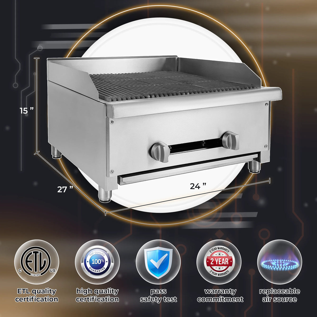 24 Charbroiler with Lava Rock J59075