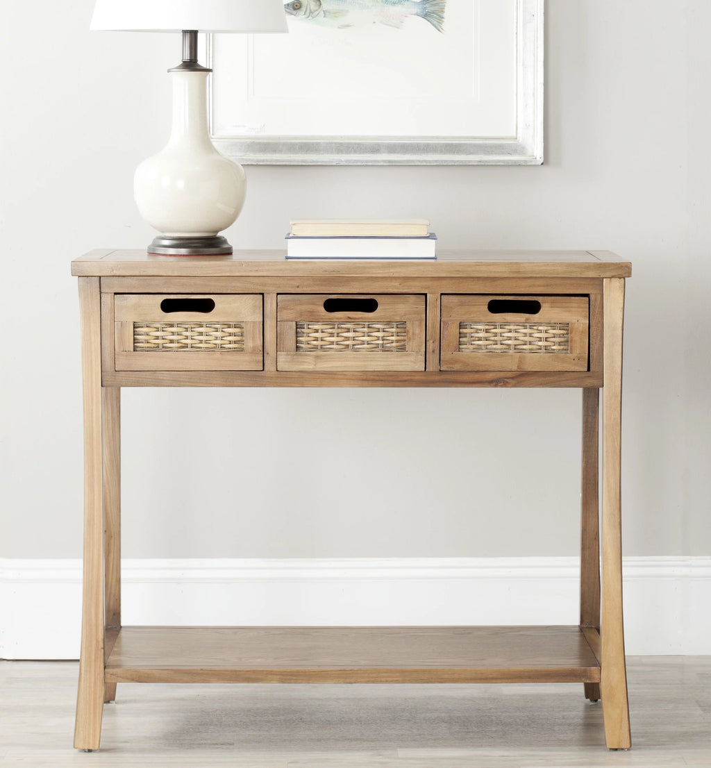 3 Drawer Oak Storage Console S10255