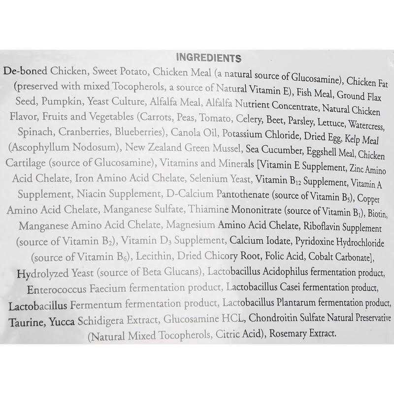 Chicken Sweet Potato Pumpkin Grain Free Dry Dog Food G2093