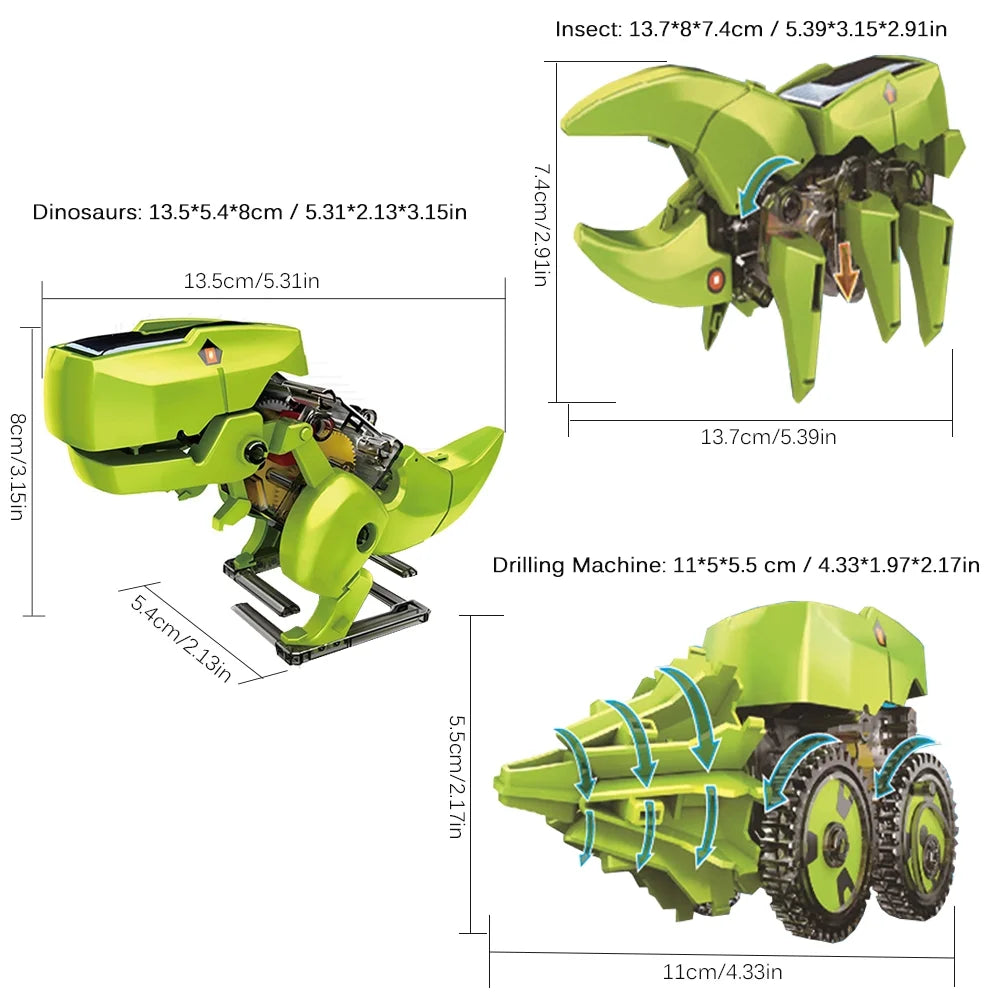 3-in-1 Robot Toy Set with STEM Science Experiment R1198