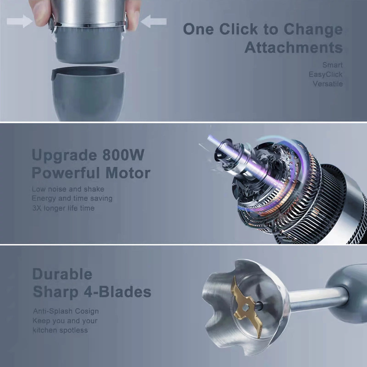 Handheld Electric Food Blender with Container M777699