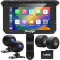 5" Waterproof Touch Screen Motorcycle Carplay Android Auto N3196
