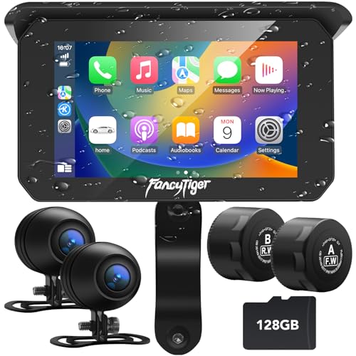 5" Waterproof Touch Screen Motorcycle Carplay Android Auto N3196