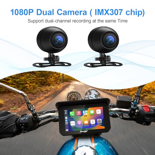 5" Waterproof Touch Screen Motorcycle Carplay Android Auto N3196
