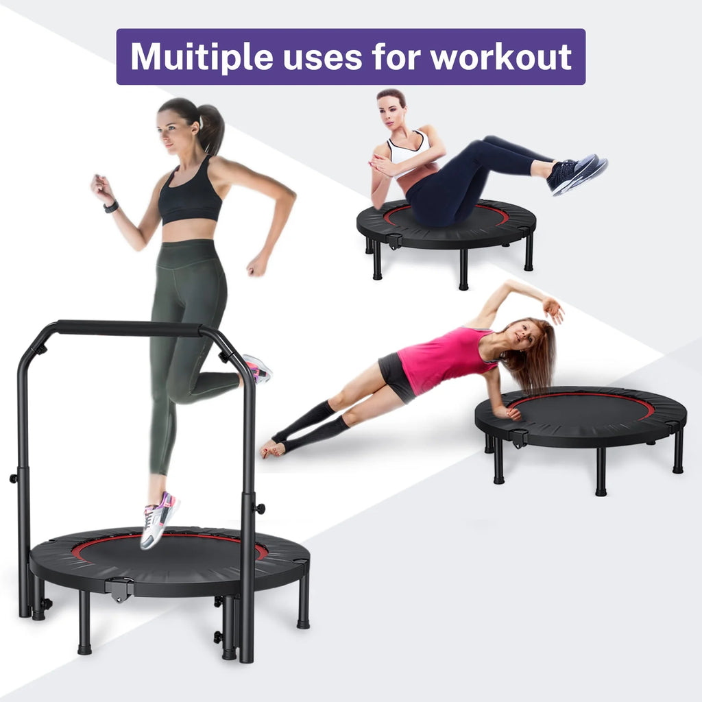 40 Fitness Mini Trampoline with Adjustable Handle H9848