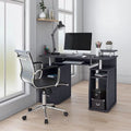 Espresso Computer Workstation Desk With Storage Y9951